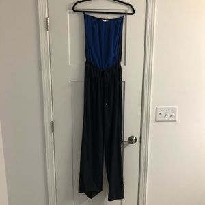 Strapless Jumpsuit with Pockets